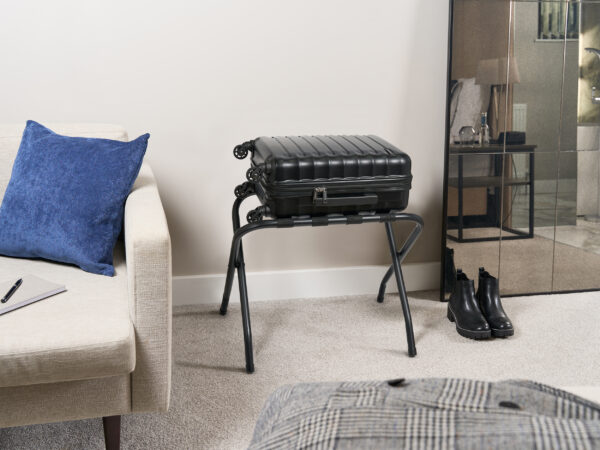 Ashton Luggage Rack Without Back in Chrome & Black - Image 3
