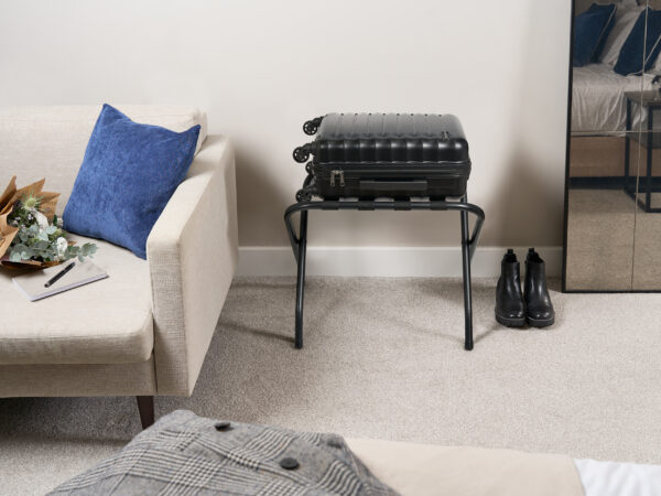 Ashton Luggage Rack Without Back in Chrome & Black - Image 5