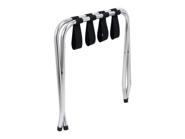 Ashton Luggage Rack With Back in Chrome & Black - Image 8