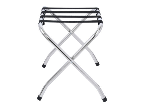 Ashton Luggage Rack With Back in Chrome & Black - Image 6