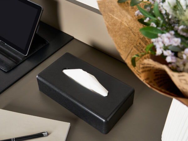 Devon Rectangle Tissue Box Cover in Black - Image 3