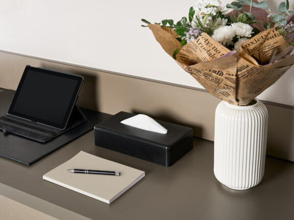 Devon Rectangle Tissue Box Cover in Black - Image 5