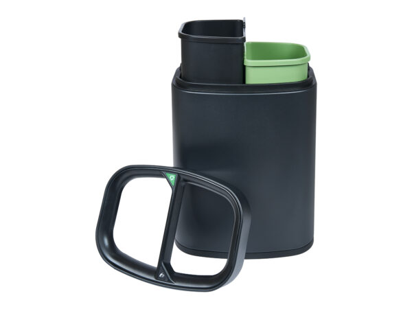 Newport Dual Recycling Bin in Black - Image 4