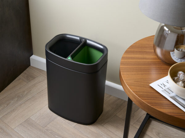 Newport Dual Recycling Bin in Black