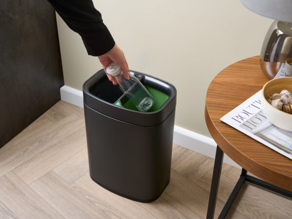 Newport Dual Recycling Bin in Black - Image 7